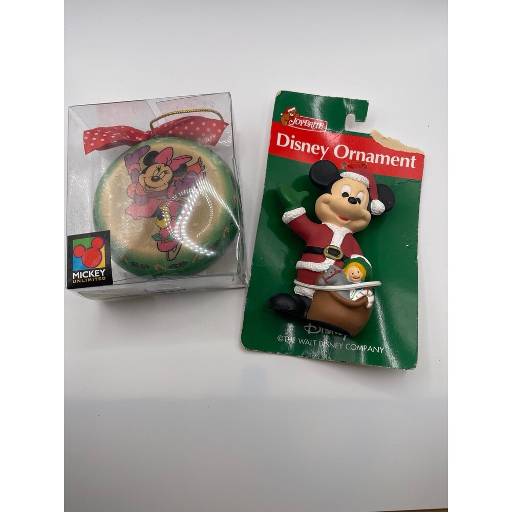 Vintage Mickey and Minnie Mouse Ornament lot